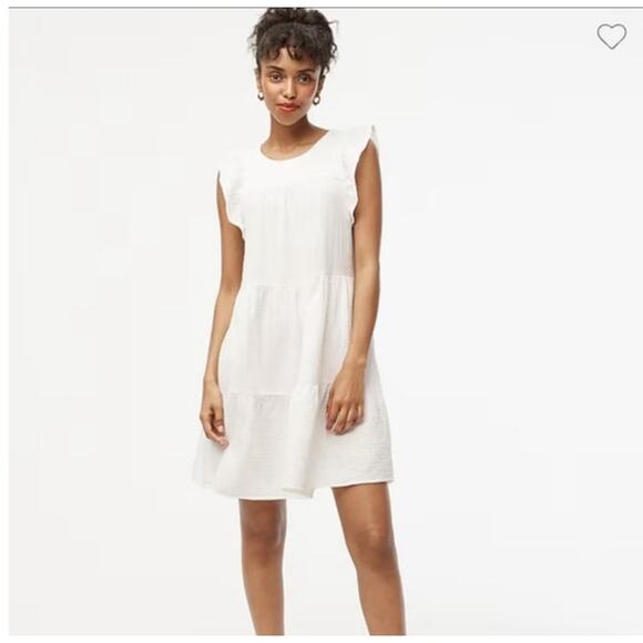 J Crew Crew Neck Mini Casual Gauze Dress US Women's 12 New - Picture 1 of 9